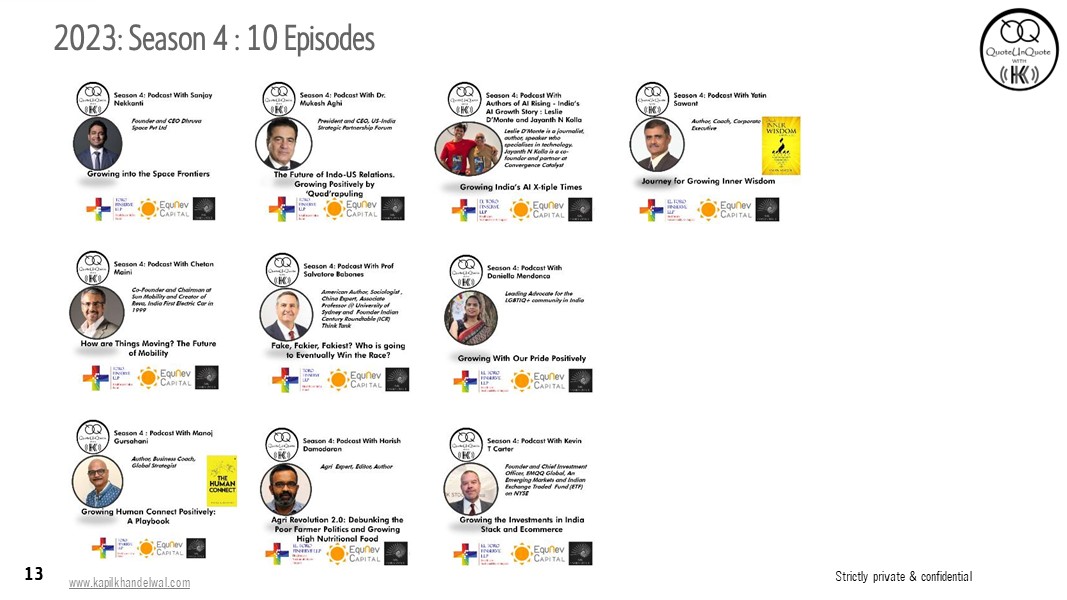 QuoteUnQuote with KK 6 2023: Season 4 of India's Leading Business Podcast QuoteUnQuote With KK