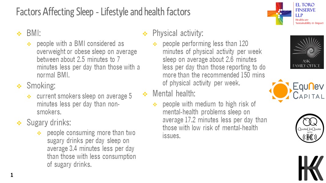 Factors Affecting Sleep - Lifestyle and health factors